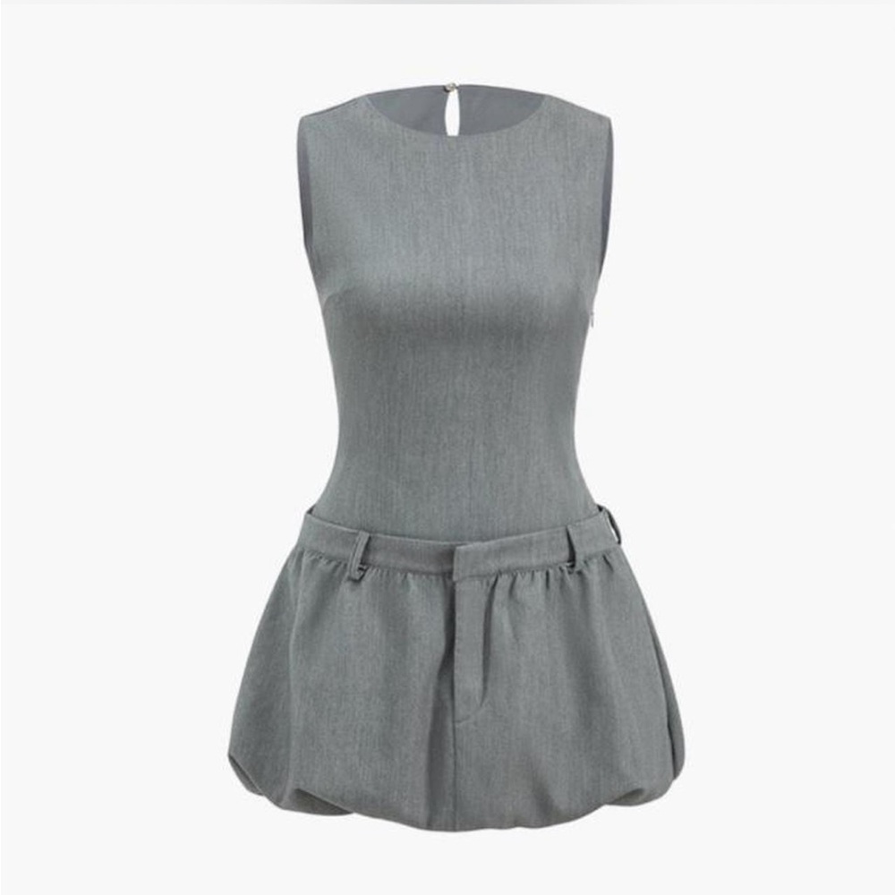 Zara Gray Sleeveless Dress